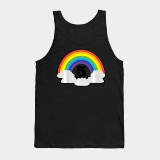 Kids 5 Year Old Birthday Rainbow Tank Top